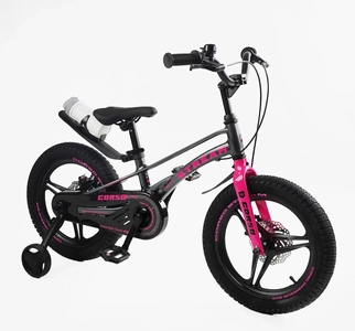 Дитячий велосипед 16 MG Corso «STREAM» SM-30270, магнієва рама, графітово-рожевий