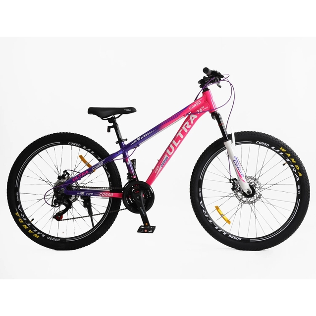 Велосипед 26 AL Corso «ULTRA» UT-10019 алюміній 13", (к-т SHIMANO) рожево-фіолетовий фото westvelo.com
