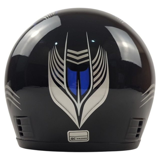 Мото шолом, закритий (L 59-60) BLD "PREMIER" чорно-блакитний, глянець (825) фото westvelo.com