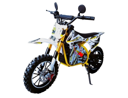 Електропітбайк Corso SE-124806 двигун 1000W, акумулятор 48V 12Ah свинцево-кислотний, жовтий, колеса 14"