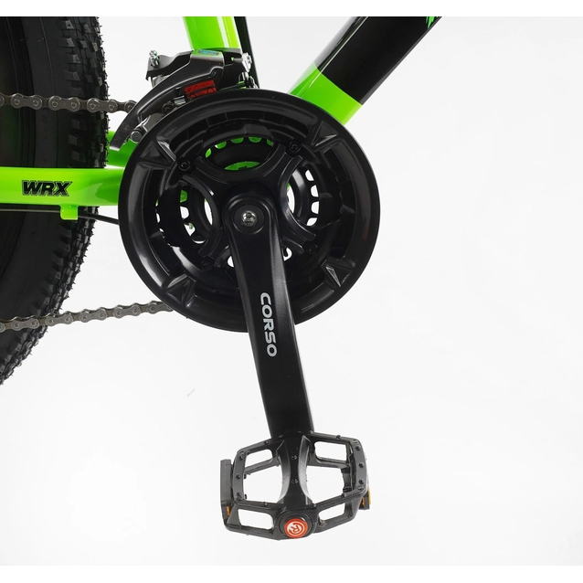 Велосипед 27.5 AL Corso «X-POWER» PW-76300 алюміній 15", (к-т SHIMANO) чорно-салатовий фото westvelo.com