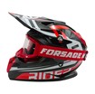 Шолом, закритий крос/ендуро (XXL) АТV Forsage Rider 032 чорно-червоний глянець з дашком + окуляри фото westvelo.com