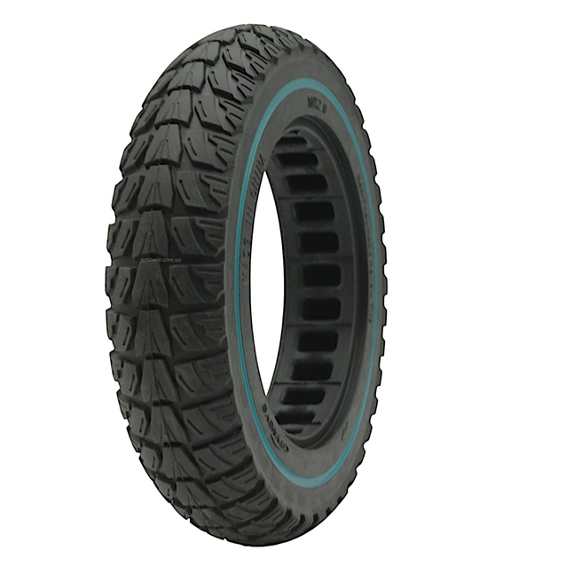 Покришка 10-2.0 CITYNEYE (Ø155 - 37мм) лита (Перфорована) безкамерка для електросамоката з блакитною полосою (187) фото westvelo.com