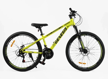 Велосипед 26 ST Corso «GENESIS»  T-26049 сталь 13", (к-т SunRun) жовтий