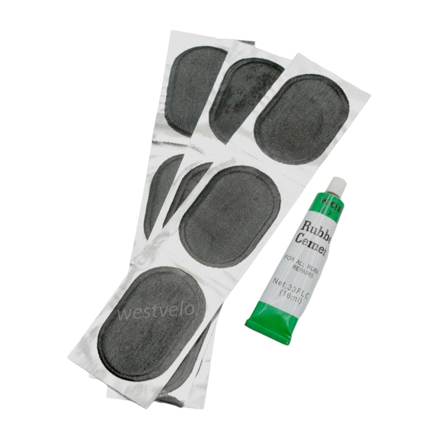 Латки + клей RS 09 круглі (чорні) фото westvelo.com