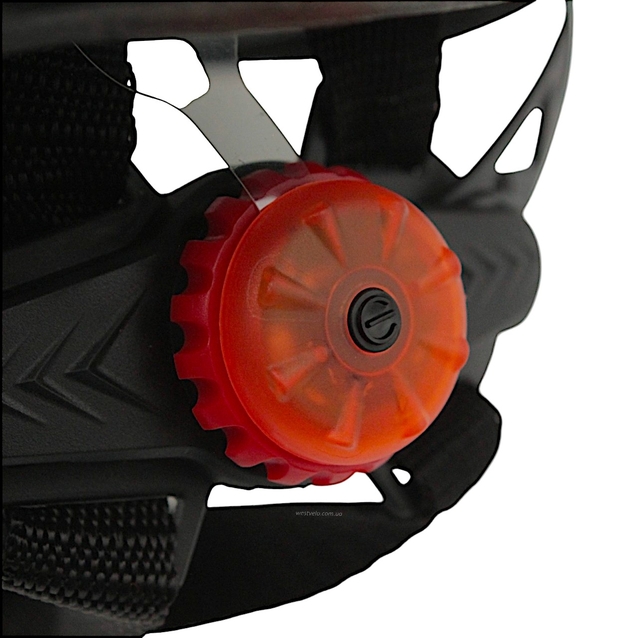 Вело шолом "TK Sport" 074 (56 см) з мигалкою, чорно-білий фото westvelo.com