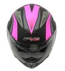 Мото шолом, трансформер (S 55-56) F2 158  Fuchsia (рожевий), чорний, матовий з відкидними окулярами фото westvelo.com