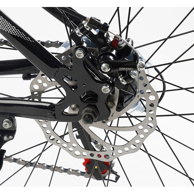 Велосипед 26 ST Corso «KLEO» KL-26011 сталь 15", (к-т Saiguan) червоно-чорний фото westvelo.com