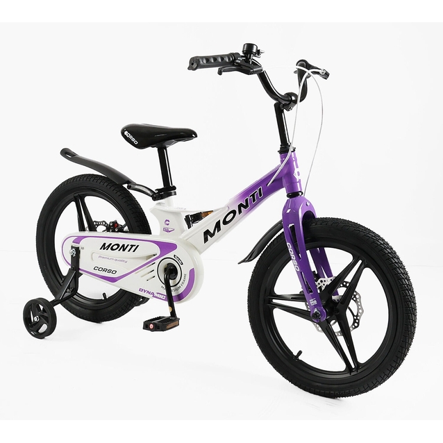 Дитячий велосипед 18 MG Corso «MONTI» MT-18521, магнієва рама, біло-фіолетовий фото westvelo.com