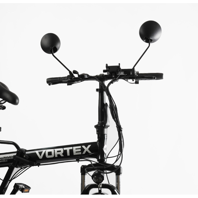 Електрофетбайк 24 AL Corso «VORTEX» TX-78950 алюміній, складний, двигун 500W, акумулятор 48V13Ah літієвий (к-т SHIMANO) чорний фото westvelo.com