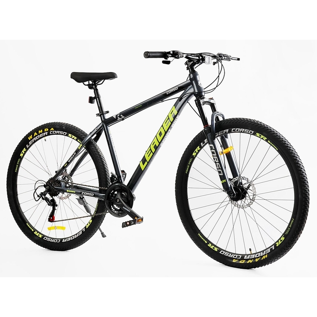 Велосипед 29 ST Corso «LEADER» LD-55620 сталь 19", (к-т SHIMANO) чорно-жовтий фото westvelo.com