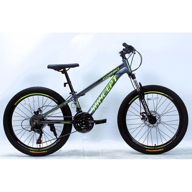 Велосипед 24 AL Corso «CONCEPT» CP-24318 алюміній 11", (к-т SHIMANO) графітовий фото westvelo.com