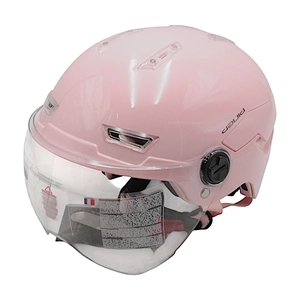 Мото шолом, відкритий (M-XL) "DAVID" D316, рожевий, глянцевий (ABS)