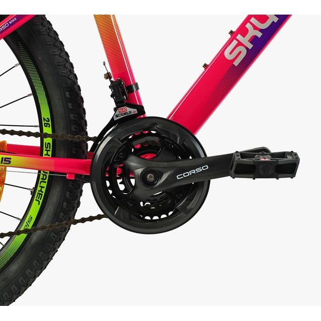 Велосипед 26 ST Corso «SKYWALKER» SW-26615 сталь 15", (к-т SunRun) рожевий фото westvelo.com