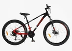 Велосипед 27.5 AL Corso «X-POWER» PW-49580 алюміній 15", (к-т SHIMANO) чорно-червоний фото westvelo.com