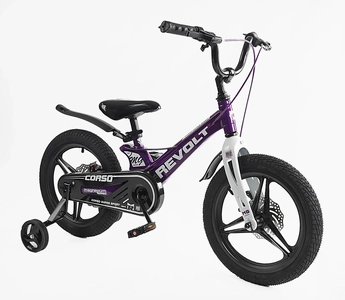 Дитячий велосипед 16 MG Corso «REVOLT» MG-16321, магнієва рама, фіолетово-білий