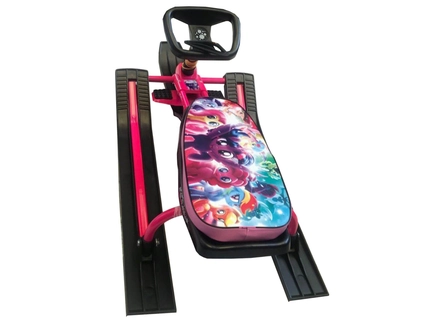 Санки з кермом (снігокат С06) ПОНІ, рожевий