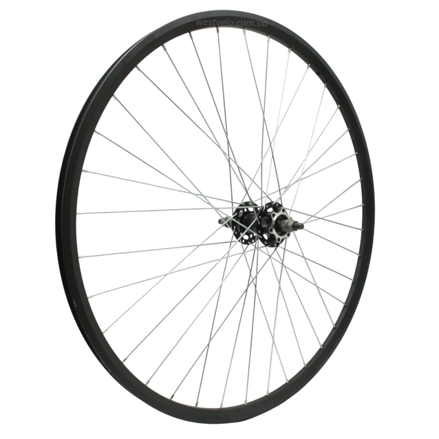 Колесо 28-29 зад, обід 2-ний чорний дисковий, втулка ST. SHUNFENG на промах чорна, диск 6 болтів (без назви) фото westvelo.com