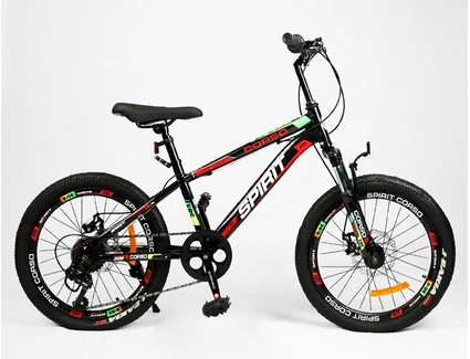Велосипед 20 ST Corso «SPIRIT» ST-92144 сталь 11", (к-т SHIMANO) чорно-червоний