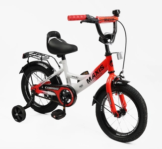 Дитячий велосипед 14 ST Corso «MAXIS» MX-73569 біло-червоний