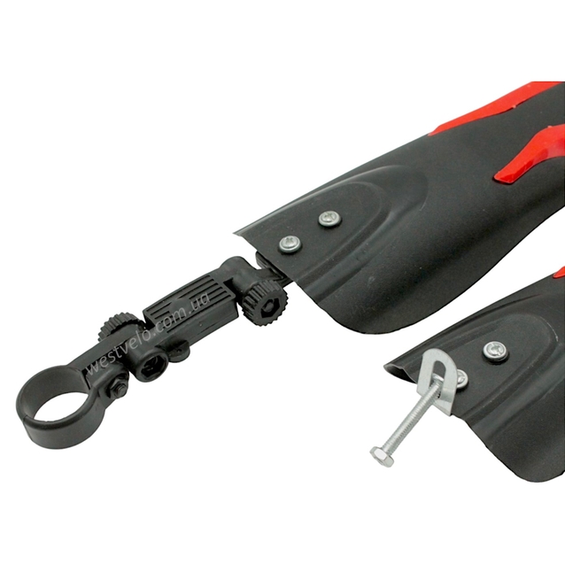 Крила пластик 24-26 кріпл. труба сідла, вставки червоні фото westvelo.com