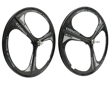 Колеса 26 перед+зад, обода ЛИТІ чорні Corso, втулка на промах, диск 6 болтів