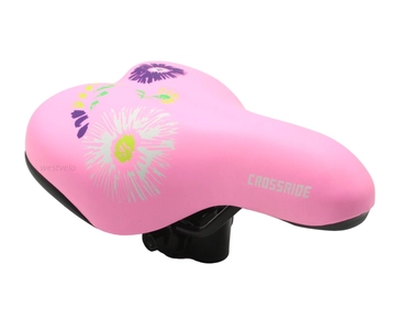 Сідло дитяче CROSSRIDE №327-2, рожеве (230X140) пластмасова основа