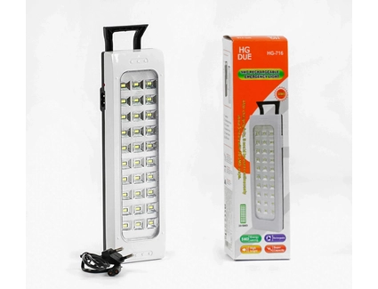 Ліхтар світлодіодний акумуляторний 1600mAh HG-716, 220V, 2 режими