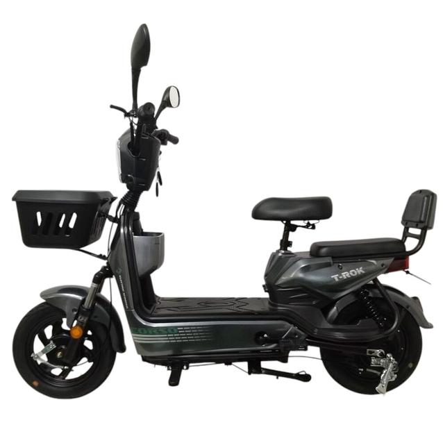 Електроскутер Corso «T-ROK32» TR-021620, двигун 500W, акумулятор 48V/20Ah свинцево-кислотний, графітовий, колеса 14" фото westvelo.com