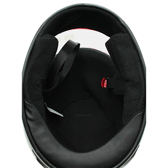 Мото шолом, закритий (L 59-60) BLD чорно-зелений, глянець (825) фото westvelo.com