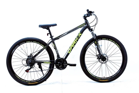 Велосипед 29 AL Corso «DARK-X» DX-29179 алюміній 17", (к-т SHIMANO) графітово-жовтий