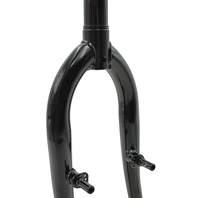 Вилка 16 сталева чорна з кріпленням під V-brake, шток L-200mm р.з L-100mm фото westvelo.com