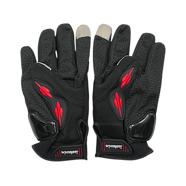 Мото рукавиці (XL) "MP-1" SEK WIN, чорно-червоні фото westvelo.com