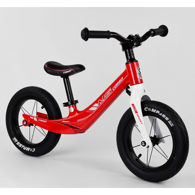 Велобіг 12 Corso надувні колеса, магнієва рама 10567 червоно-білий фото westvelo.com