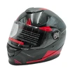 Мото шолом, закритий (L 59-60) BLD-М65 RIDIX, інтеграл, чорно-червоно-сірий глянець фото westvelo.com