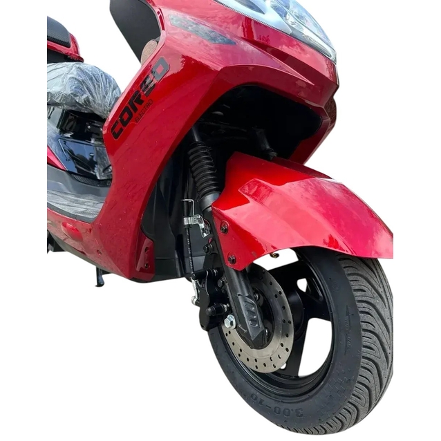 Електроскутер Corso «MATRIX» MT-720041 двигун 1200W, акумулятор 72V 25Ah графеновий, червоний, колеса 10" + 1 ящик. акум фото westvelo.com