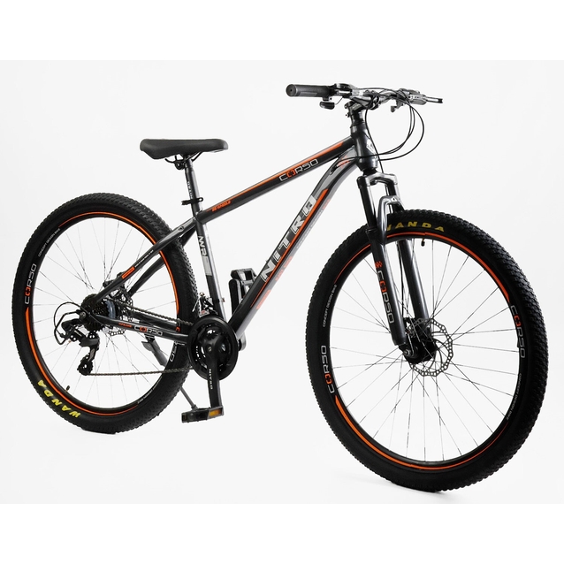 Велосипед 29 ST Corso «NEW-NITRO» NT-25022 сталь 17", (к-т SUNRUN) чорно-помаранчевий фото westvelo.com