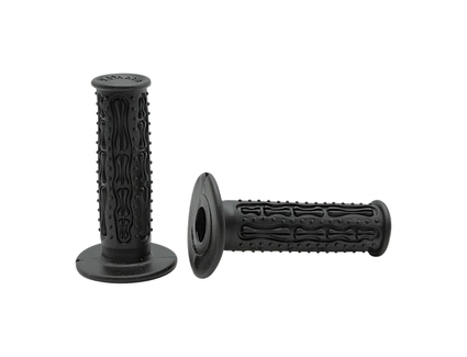 Мото гріпси (MOTOGRIP), чорні гумові з буртиком