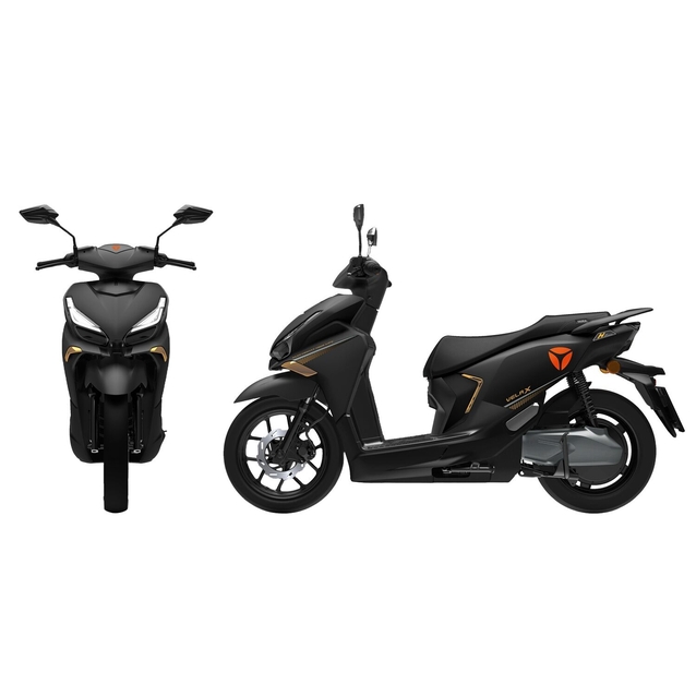 Електроскутер Yadea «VELAX» 08640, двигун 2000W, акумулятор 72V 30Ah літій-залізо-фосфатний, чорний, колеса 14" фото westvelo.com
