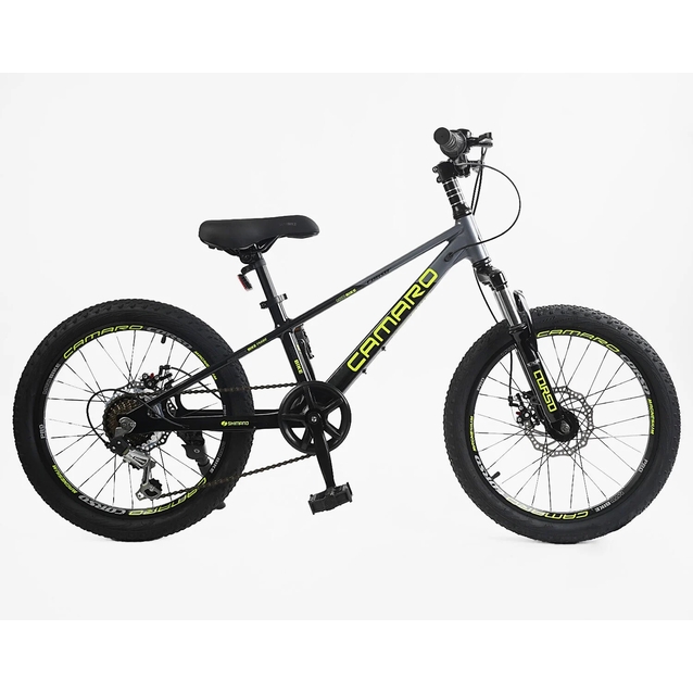 Велосипед 20 MG Corso «CAMARO» CM-76452 магній 11", (к-т SHIMANO) графітовий фото westvelo.com