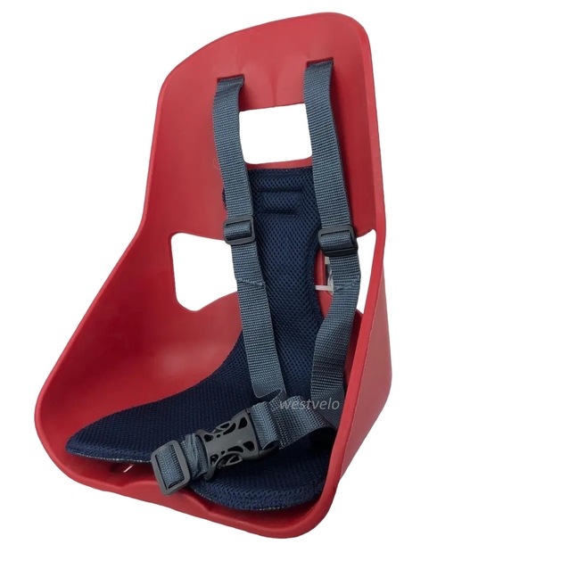 Крісло дитяче, пластик, на пряму раму, з спинкою, червоне фото westvelo.com