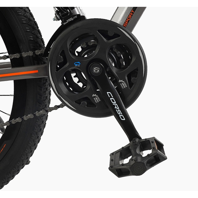 Велосипед 24 AL Corso «CONCEPT» CP-24931 алюміній 11", (к-т SHIMANO) сіро-червоний фото westvelo.com