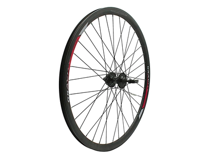 Колесо 27,5 перед, обід 2-ний чорний дисковий, втулка AL. NECO MS37F, диск 6 болтів,ексцентрик, чорна спиця