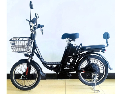 Електровелосипед 20 AL Corso «POWERFULL» FL-10264, алюміній, двигун 1000W, акумулятор 60V 28Ah літієвий, чорний + кошик