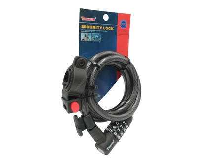 Замок TONYON 535 Ø12mm-1500mm змінний код, з кріпленням на раму