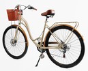 Міський велосипед 28 ST Corso «LIBERTY» LR-28406 сталь 20", (к-т SHIMANO) бежевий + кошик фото westvelo.com