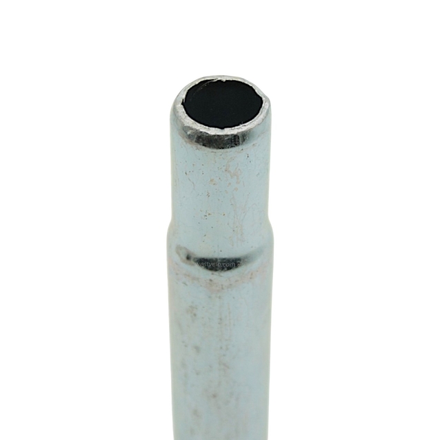 Труба сідла Ø25.4мм сталь, L-20см. нікель фото westvelo.com