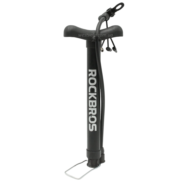 Насос вело ROCKBROS металевий 2-ний наконечник (AV/FV) чорний фото westvelo.com