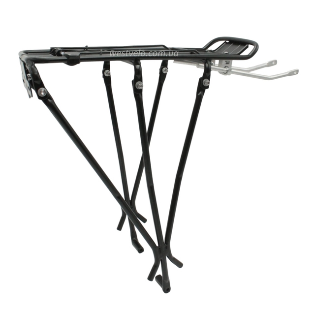 Багажник універсальний алюмінієвий чорний на три підпори збірний на болтах фото westvelo.com