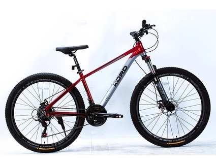 Велосипед 27.5 AL Corso «KORD» KD-27107 алюміній 15.5", (к-т SHIMANO) червоно-срібний